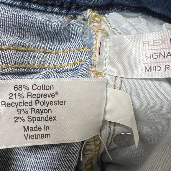 Lane Bryant Signature Fit Boyfriend Capri Jean Medium Wash Heart Pocket Size 20 - Picture 12 of 13